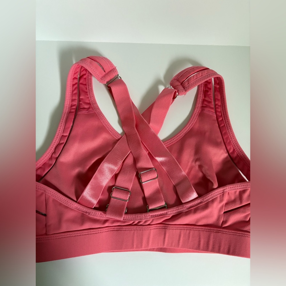 Fabletics Pink Sports Bra Racerback - Picture 3 of 4